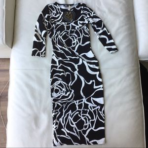 Club L black floral dress, NEW!